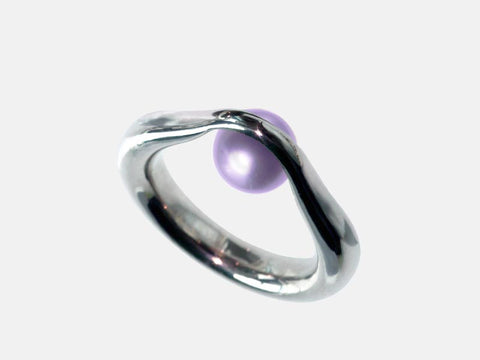 HUKU Silver Ring - Lavender Freshwater Pearl - Price indicates in HKD